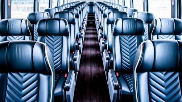 southfield 50 passenger charter bus inside
